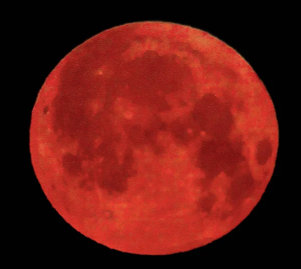 月球的照片在占星学上被称为草莓满月与表面纹理 欧洲的草莓满月 捷克共和国 布拉格市 中欧夏季时间 Cet 2023 以射手座为标志 — 图库照片