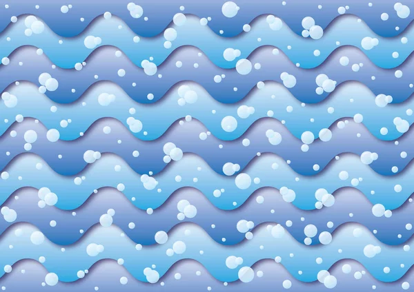 Фон Сине Белым Водным Мотивом Образец Обоев Оберточная Бумага Водой — стоковый вектор