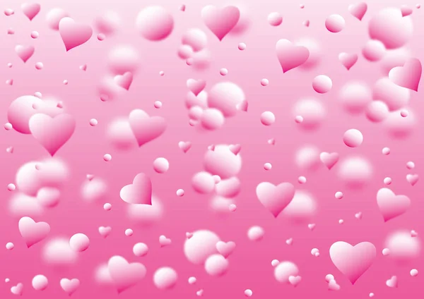 Valentine Gemusterte Herzen Hintergrund Valentinstag Vektor Valentine Herz Rosa Hintergrund — Stockvektor