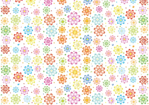 Mignon Vecteur Sans Couture Texture Fleur Fleurs Colorées Sur Fond — Image vectorielle