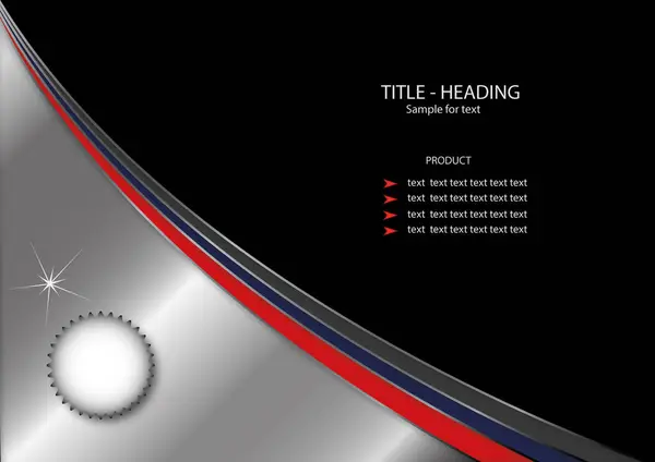 黒い背景に金属の縁が付いている曲線が付いているバナー 現代の未来的なベクトルテンプレート テキストコンセプト コンテンツのための大きなフレームスタンプ ウェブサイト トレーラー ポスター — ストックベクタ