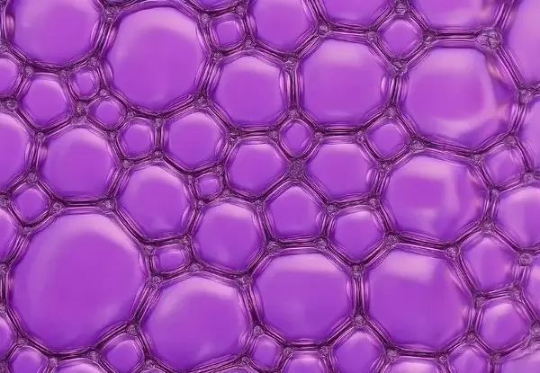 Mor düzensiz desen, duvar kağıdı. Soyut arkaplan. 3 boyutlu görüntüleme. Cam desenli bulanık damla şekilleri, pürüzsüz arkaplan.