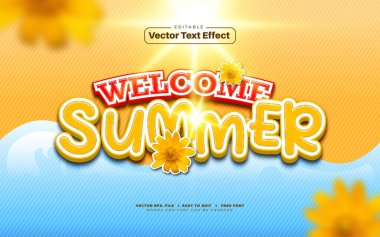 3B Yaz Vektörü Metin Efekti