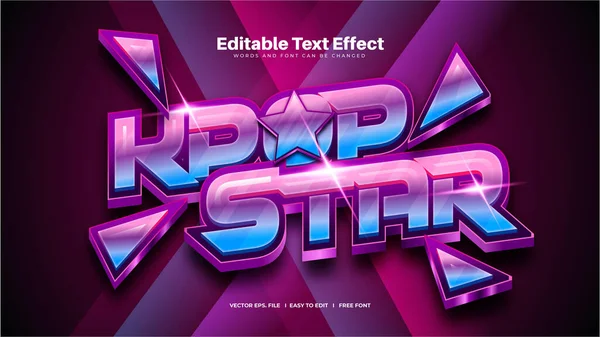 Effet Texte Pop Star — Image vectorielle