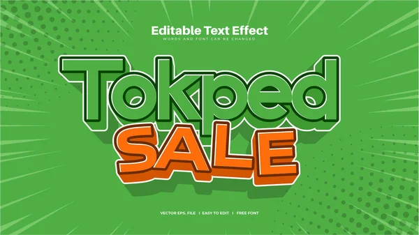 Green Sale Text Effect — Stock Vector