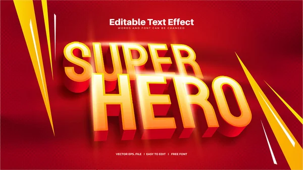 Efeito Texto Super Herói —  Vetores de Stock