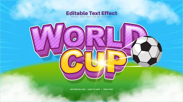 World Cup Football Text Effect - Stok Vektor