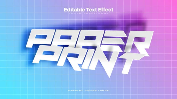 Impression Papier Effet Texte — Image vectorielle