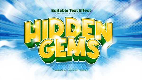 Hidden Games Text Effect — Stock Vector