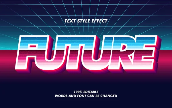 Futur Effet Style Texte Gras Dégradé Rétro — Image vectorielle
