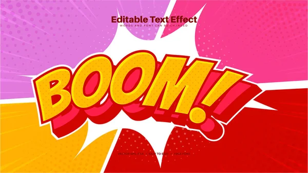 Boom Vecteur Effet Texte — Image vectorielle