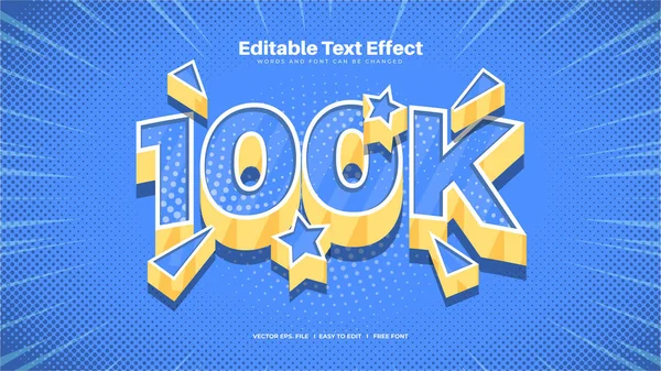 Fun 100 Text Effect — Stock Vector