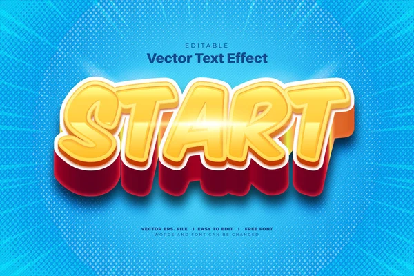 Mulai Efek Bold Text - Stok Vektor