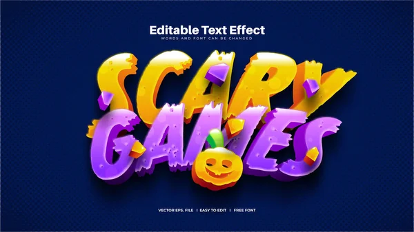 Scary Games Επίδραση Κειμένου — Διανυσματικό Αρχείο