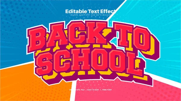 Back School Text Effect — Stock Vector