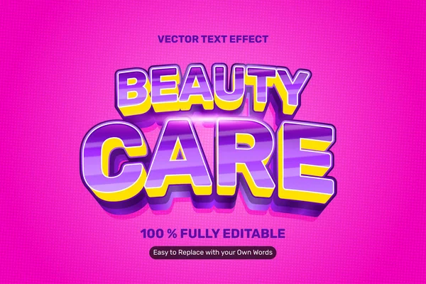 Beauty Care Text Effect — Stock Vector