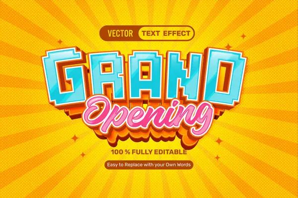 Grand Opening Text Effect Stock Vector