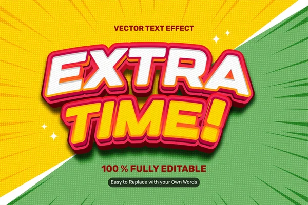 Extra Time Sport Text Effect Royalty Free Stock Illustrations