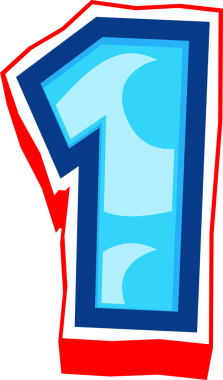 Mavi Okyanus Çizgi Romantik Alfabe Numara 1