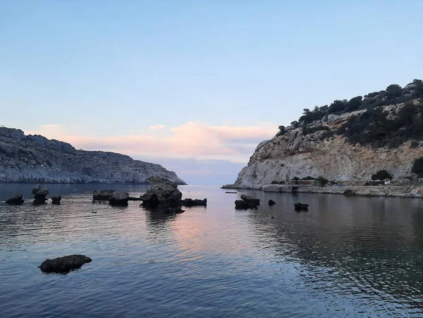 Playa Anthony Quinn Rodas Grecia —  Fotos de Stock
