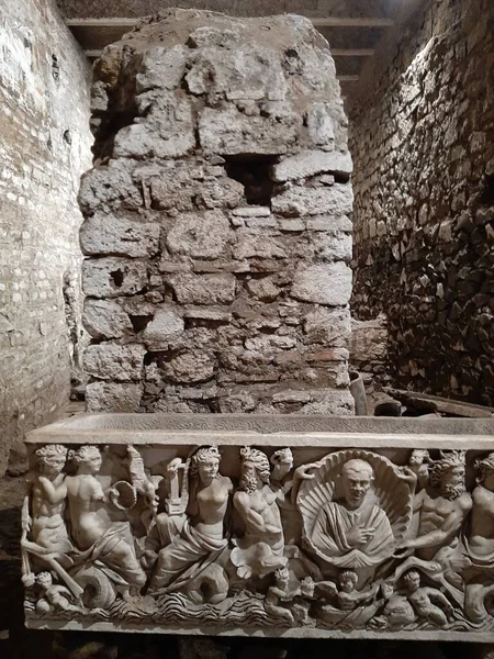 Basilica San Crisogono Crypts Rome Italy — Stock Photo, Image