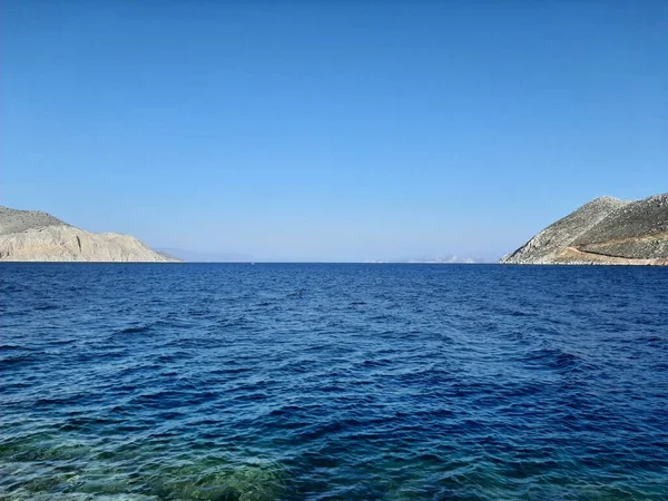 Paisaje Marino Del Mar Egeo Isla Symi Grecia —  Fotos de Stock