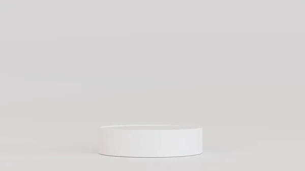 Wit Podium Podium Display Voor Prijsuitreiking Witte Achtergrond Voor Productpresentatie — Stockfoto