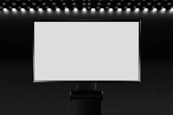 Prázdná Digitální Obrazovka Banner Billboard Stojan Light Box Výstavní Hale — Stock fotografie