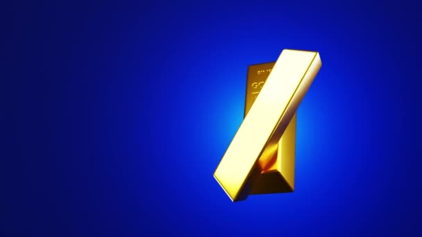 Altın Külçeli Çubuk 360 Derece 1000 Gram Ağırlığında Görüntüleme Çekim — Stok video