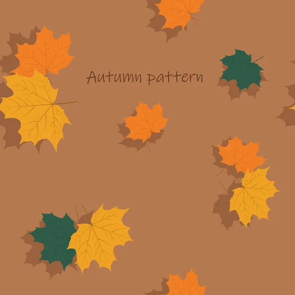 Осенний Узор Желтыми Оранжевыми Листьями Отличный Фон Дизайна — стоковый вектор