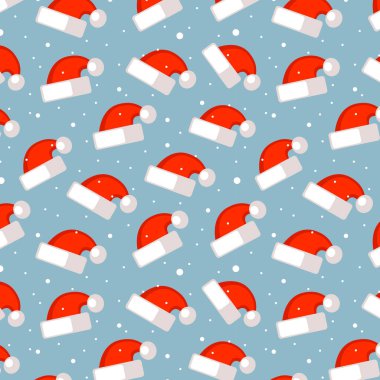 Beyaz arka planda Noel Baba 'nın şapkası olan soyut bir model. Yeni yıl geçmişin için güzel bir unsur. Dekoratif boyama, poster, kartlar, baskı.