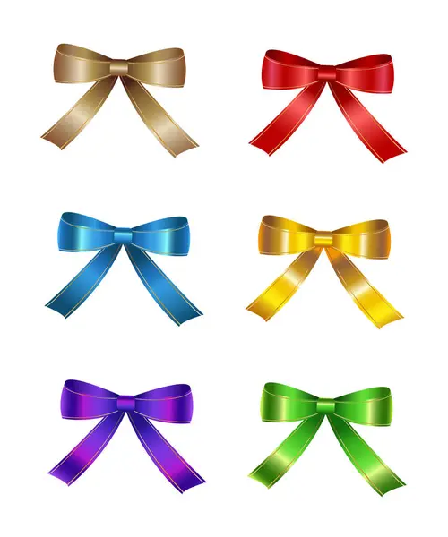 Line Cute Ribbon Bow Decoration Design Stock Illustration