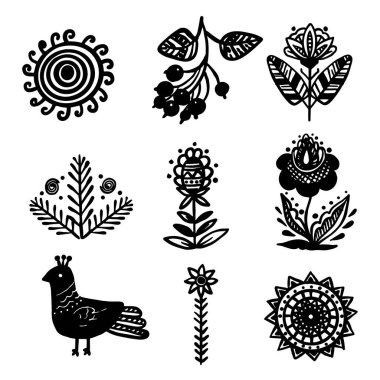 Vektör grafik etnik dekoratif öğeler.
