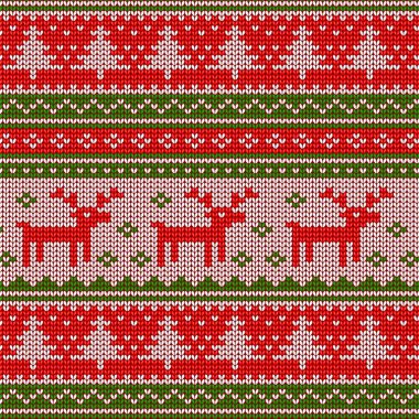 Vektör örgü deseni. Kış ve Noel geçmişi. İskandinav süsü