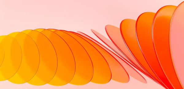 Oranje Glazen Matte Cirkels Die Illustratie Weergeven Creatieve Abstracte Achtergrond — Stockfoto