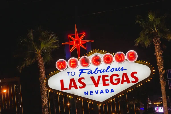 Välkomstskylt Las Vegas Nevada Usa Las Vegas Usa September 2018 — Stockfoto