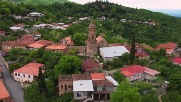 Signagi Georgiansk Stad Georgias Östligaste Region Kakheti Ett Viktigt Centrum — Stockvideo
