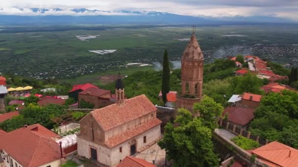 Signagi Gürcistan Kakheti Bölgesinin Doğusunda Yer Alan Bir Şehirdir Georgias — Stok video