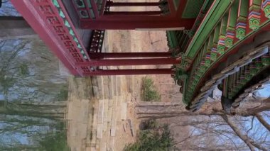 Changgyeonggung Sarayı 'ndaki gizli bahçenin kıyısında. Saray Kral Sejong tarafından inşa edildi ve Joseon hanedanlığının beş büyük sarayından biriydi..