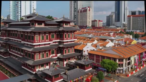 Buda Dişi Kalıntısı Tapınağı Singapur Çin Mahallesi Nde Bulunan Bir — Stok video