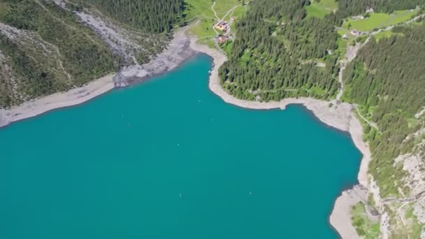 Jezioro Oeschinen Jest Jeziorem Bernese Oberland Szwajcarii Jezioro Zostało Stworzone — Wideo stockowe