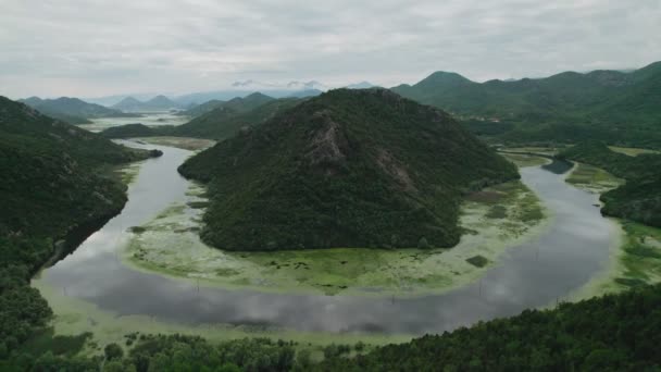 Съемка Воздуха Показывает Потрясающий Вид Изгиб Реки Форме Подковы Павловой — стоковое видео