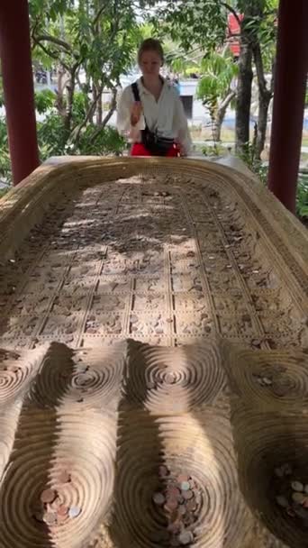 Templo Wat Plai Laem Con Estatua Muchos Brazos Guanyin Koh — Vídeo de stock