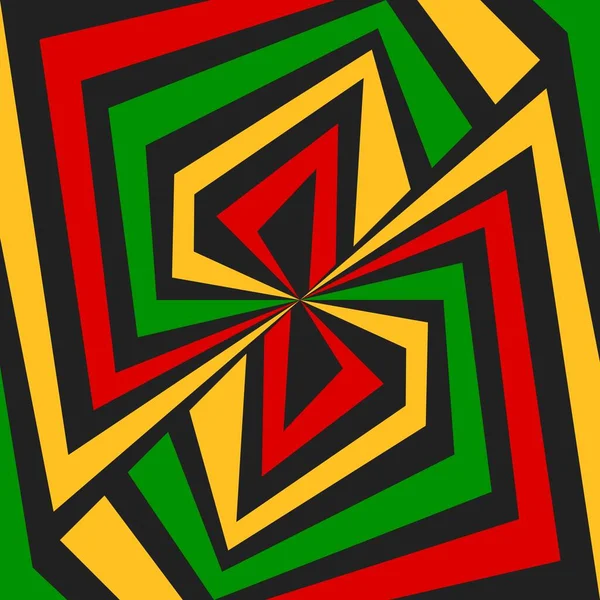 Değişken yanılsama çizgisi desenli ve Jamaika renk temalı soyut arkaplan