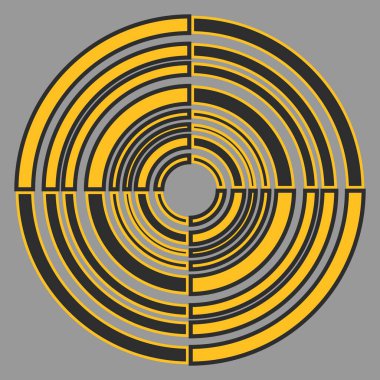 Basit okşanmış dairesel çizgiler deseni