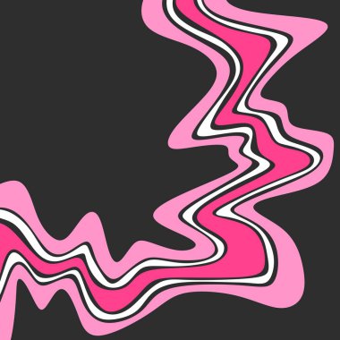 Renkli ve gradyan şirin dalgalı çizgi desenli soyut arkaplan