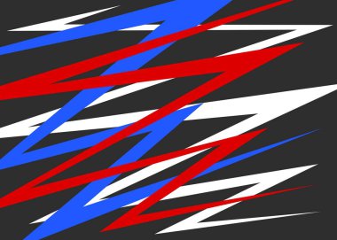 Renkli üst üste binen keskin ve zigzag desenli minimalist arkaplan