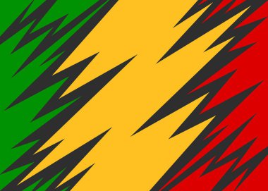 Sivri uçlu desenli ve Jamaika renk temalı soyut arkaplan