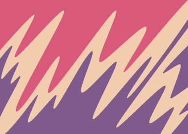 Şirin dalgalı çizgi desenli basit arkaplan