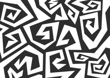 Kıvrımlı geometrik çizgiler desenli soyut arkaplan